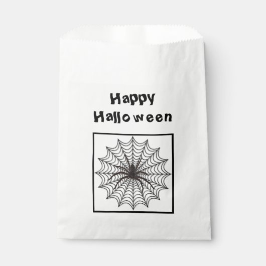 Spider Web en Black Spider Halloween Bedankzakje (Voorkant)