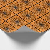 Spider Web en Black Spider Halloween Cadeaupapier (Hoek)