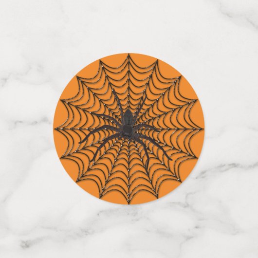 Spider Web en Black Spider Halloween Confetti (Kleine voorkant)