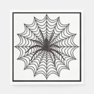 Spider Web en Black Spider Halloween Servet