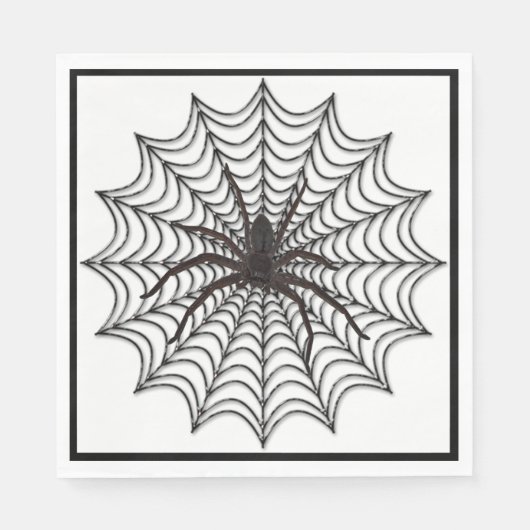 Spider Web en Black Spider Halloween Servet (Voorkant)