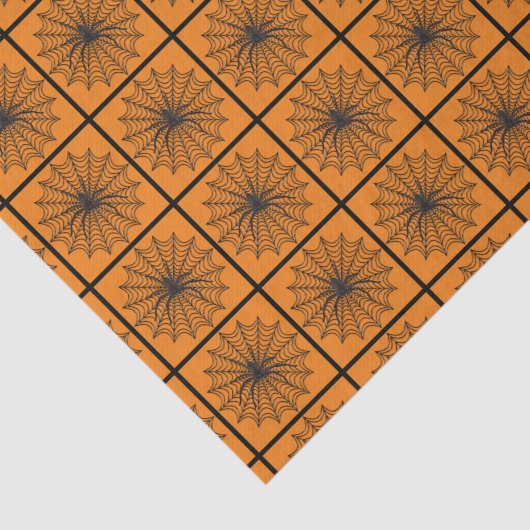 Spider Web en Black Spider Halloween Tissuepapier (Detail)