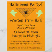 Spider Web en Ghost Halloween Party Flyer (Voorkant)