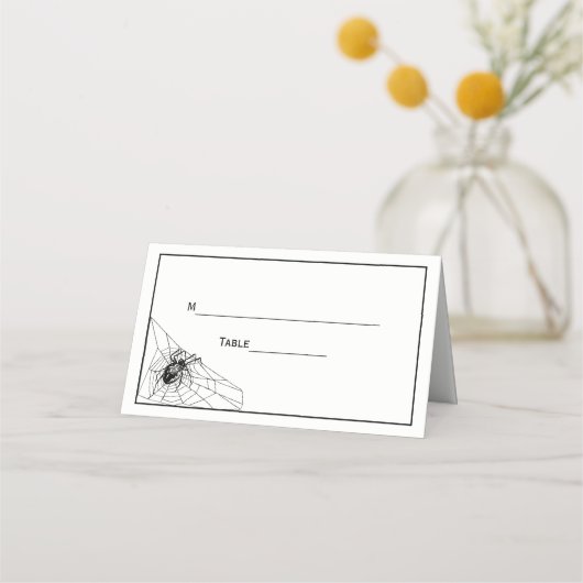 Spider Web Escort Kaart Place Card Plaatskaartje (Achterkant)