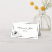 Spider Web Escort Kaart Place Card Plaatskaartje (Voorkant)