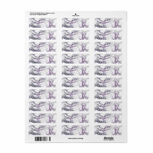 Spider Web Fract Background Return Address Sticker (Full Sheet)