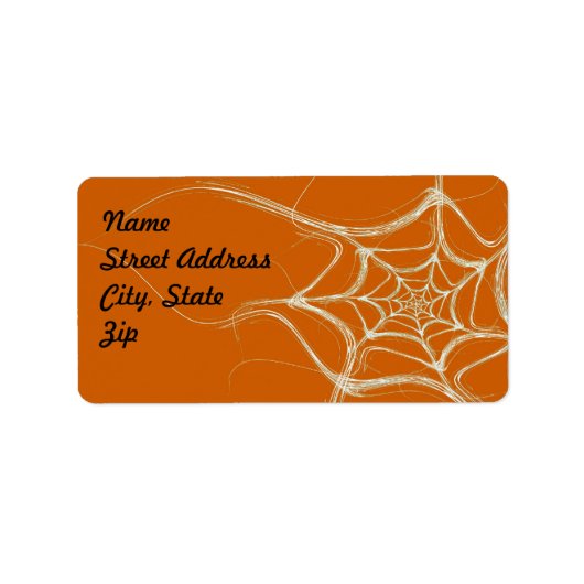 Spider Web Fractal Background Address Sticker (Voorkant)