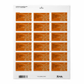 Spider Web Fractal Background Address Sticker (Full Sheet)