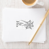 Spider Web Fractal Background Address Sticker (Insitu)