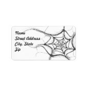 Spider Web Fractal Background Address Sticker (Voorkant)
