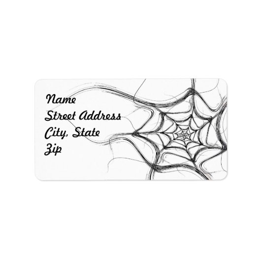 Spider Web Fractal Background Address Sticker (Voorkant)