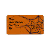 Spider Web Fractal Background Address Sticker (Voorkant)