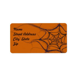 Spider Web Fractal Background Address Sticker