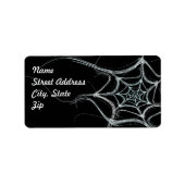 Spider Web Fractal Background Address Sticker (Voorkant)