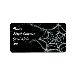 Spider Web Fractal Background Address Sticker