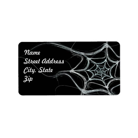 Spider Web Fractal Background Address Sticker (Voorkant)