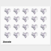 Spider Web Fractal Background Heart Sticker (Vel)