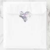 Spider Web Fractal Background Heart Sticker (Tas)