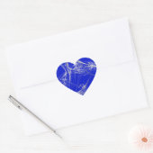 Spider Web Fractal Background Heart Sticker (Envelop)