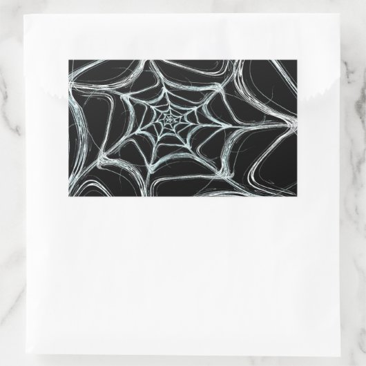 Spider Web Fractal Background Rectangle Sticker (Tas)