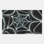 Spider Web Fractal Background Rectangle Sticker (Voorkant)