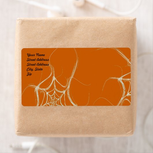 Spider Web Fractal Background Shipping Label (Insitu)
