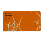 Spider Web Fractal Background Shipping Label (Voorkant)