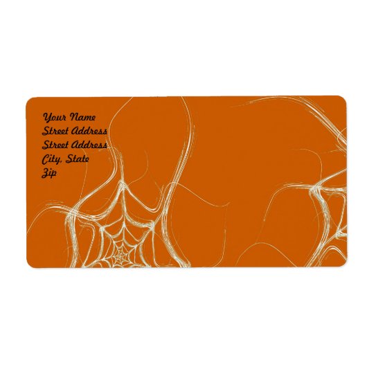 Spider Web Fractal Background Shipping Label (Voorkant)