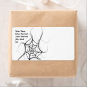 Spider Web Fractal Background Shipping Label (Insitu)