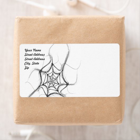 Spider Web Fractal Background Shipping Label (Insitu)