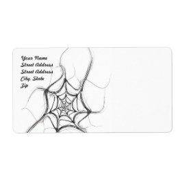 Spider Web Fractal Background Shipping Label