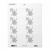 Spider Web Fractal Background Shipping Label (Full Sheet)