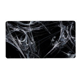 Spider Web Fractal Background Shipping Label