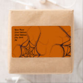 Spider Web Fractal Background Shipping Label (Insitu)