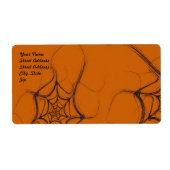 Spider Web Fractal Background Shipping Label (Voorkant)