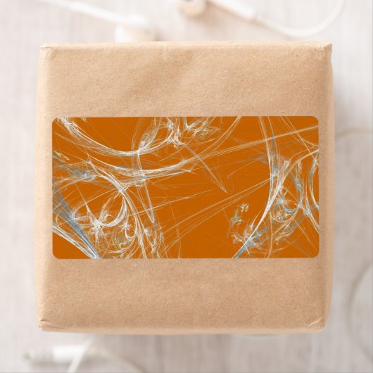 Spider Web Fractal Background Shipping Label (Insitu)