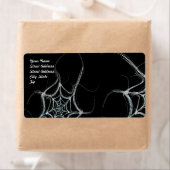 Spider Web Fractal Background Shipping Label (Insitu)