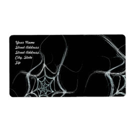 Spider Web Fractal Background Shipping Label
