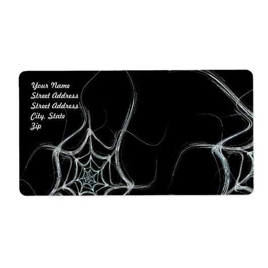 Spider Web Fractal Background Shipping Label (Voorkant)