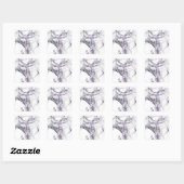 Spider Web Fractal Background Square Sticker (Vel)