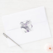 Spider Web Fractal Background Square Sticker (Envelop)