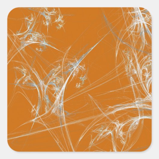 Spider Web Fractal Background Square Sticker (Voorkant)