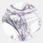 Spider Web Fractal BackgroundRound Sticker (Voorkant)