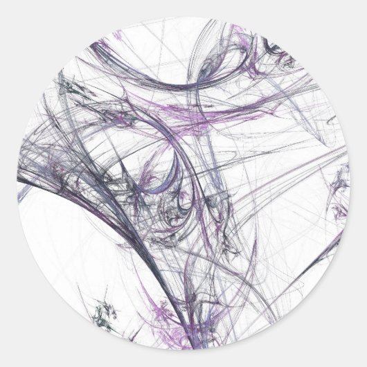 Spider Web Fractal BackgroundRound Sticker (Voorkant)