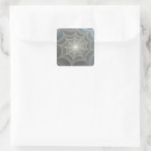 Spider Web Fractal Vierkante Sticker (Tas)