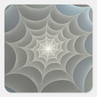 Spider Web Fractal Vierkante Sticker