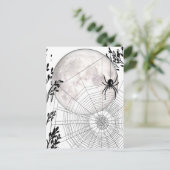 Spider Web, Full Moon, Iconic Gothic, Gothic Gifts Briefkaart (Staand voorkant)