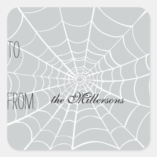 Spider Web Gift Label (Voorkant)