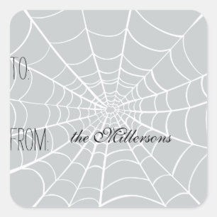 Spider Web Gift Label