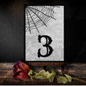 Spider Web Gothic Halloween Weddenschappen Table N Bedankkaart